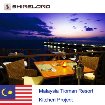 Projeto de cozinha Tioman Resort da Malásia por Shinelong